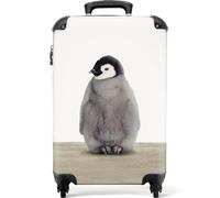 NoBoringSuitcases© Children's Luggage Kids Suitcase for Boys | 55x40x20 cm - Hand Luggage - Cabin Suitcase - Hard Shell Trolley on Wheels - Little Penguin - 20 Inch - 10kg