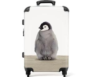 NoBoringSuitcases© Children's Luggage Kids Suitcase on Wheels | Large Hard Shell Trolley 26-28 inch - Little Penguin - 23kg