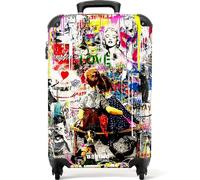 NoBoringSuitcases.com® Adults Luggage Suitcase for Women and Men - Personalised Cabin Suitcase on Wheels - Art - Customisable - 55x40x20cm - Hard Shell Luggage - 20 Inch - 10kg