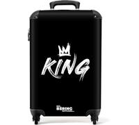 NoBoringSuitcases.com® Adults Luggage Suitcase for Women and Men - Personalised Cabin Suitcase on Wheels - King - Customisable - 55x40x20cm - Hard Shell Luggage - 20 Inch - 10kg