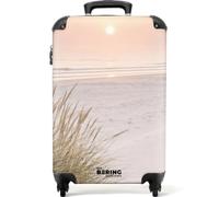 NoBoringSuitcases.com® Cabin Luggage 55x35x20 cm Case Carry On Suitcase Hand Travel Lightweight 4 Wheel Hardshell Trolley Approved Flight Roller Horizon - Dunes - Sand