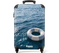 NoBoringSuitcases.com® Cabin Suitcase 55x35x20 cm Carry On Luggage Hand Travel Case Lightweight 4 Wheel Hard Shell Trolley Approved Flight Roller Ocean - Float - Horizon