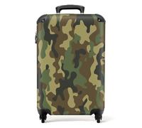 NoBoringSuitcases.com® Cabin Suitcase for Women and Men - Luggage with Wheels - Camouflage Pattern Army - Green - Carry-Ons 55x40x20cm - Lightweight Suitcase - Hard Shell Trolley - 20 Inch - 10kg
