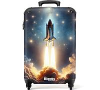 NoBoringSuitcases.com® Children's Luggage Kids Suitcase for Boys - Lightweight Hand Luggage - Cabin Suitcase on Wheels - Hard Shell Trolley 55x40x20 cm - Space Launch - 20 inch - 10kg