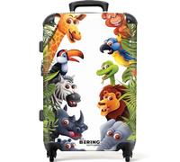 NoBoringSuitcases.com® Children's Luggage Kids Suitcase on Wheels - Large Hard Shell Trolley 26-28 inch - Jungle Animals - 23kg