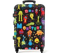 NoBoringSuitcases.com® Children's Luggage Kids Suitcase on Wheels - Large Hard Shell Trolley 26-28 inch - Boo Monsters - 23kg
