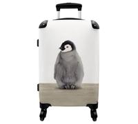 NoBoringSuitcases.com® Children's Luggage Kids Suitcase on Wheels - Large Hard Shell Trolley 26-28 inch - Little Penguin - 23kg