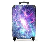 NoBoringSuitcases.com® Children's Luggage Kids Suitcase on Wheels - Large Hard Shell Trolley 26-28 inch - Galaxy Pattern - 23kg