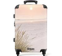 NoBoringSuitcases.com® Medium Luggage 67x43x25 cm Travel Case Checked Suitcase Lightweight 4 Wheel Hardshell Trolley Flight Roller Bag Horizon - Dunes - Sand