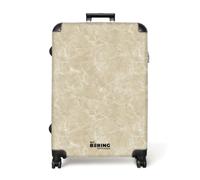 NoBoringSuitcases© Large Suitcase Extra Luggage Adult XL Hold Check in | 77x51.5x28 cm - Travel Case Lightweight 4 Wheel Hardshell Big Trolley Marble - Light - Beige - Diffused - Veins