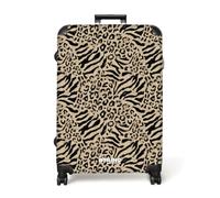 NoBoringSuitcases© Large Suitcase Hold Luggage Adult Extra XL Check in | 77x51.5x28 cm - Travel Case Lightweight 4 Wheel Hardshell Big Trolley Giraffe - Zebra - Pattern - Brown