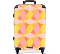 NoBoringSuitcases© Medium Suitcase Checked Luggage Travel Case Lightweight | 67x43x25 cm - 4 Wheel Hard Shell Trolley Flight Roller Bag Colorful - Diamond - Pattern - Leaf - Shapes