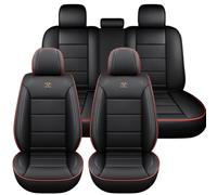 NOBQUA Car Seat Covers for Dodge Charger LX LD R/T SRT8 Compatible - Nappa Leather Full Set for 5 Seats Waterproof Scratch Resistant
