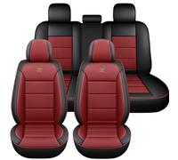 NOBQUA Car Seat Covers for Dodge Durango/Journey/Caravan/Caliber/Avenger Compatible - Nappa Leather Full Set for 5 Seats Waterproof Scratch Resistant