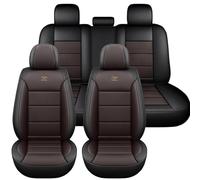 NOBQUA Car Seat Covers for Mitsubishi Pajero Shogun V20 V60 V80 Compatible - Nappa Leather Full Set for 5 Seats Waterproof Scratch Resistant