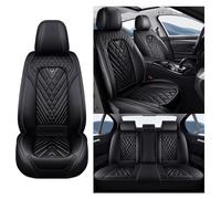 NOBQUA Car Seat Covers Premium Waterproof Leather Cushion, Universal Accessories Fit SUV Truck Sedan, Automotive Vehicle Auto Interior Protector Full Set, 5 Seat Front and Rear Car Seat Cover Sets