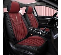 NOBQUA Car Seat Covers Premium Waterproof Leather Cushion Universal Accessories Fit SUV Truck Sedan Automotive Vehicle Auto Interior Protector Full Set 5 Seat Front and Rear Car Seat Cover Sets