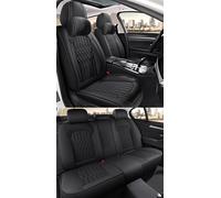 NOBQUA Car Seat Covers Premium Waterproof Leather Cushion, Universal Accessories Fit SUV Truck Sedan, Automotive Vehicle Auto Interior Protector Full Set, 5 Seat Front and Rear Car Seat Cover Sets