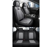 NOBQUA Leather Car Seat Covers Full Set for 5 Seats - Fits Hyundai Tucson i30 Kona i20 Santa Fe Elantra Bayon Ioniq - Waterproof, Anti-Slip - Universal Fit for Most Cars & SUVs