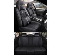 NOBQUA Leather Car Seat Covers Full Set for 5 Seats - Fits Volkswagen VW Golf Passat Polo Tiguan Touran T-Cross - Waterproof, Anti-Slip - Universal Fit for Most Cars & SUVs