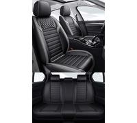 NOBQUA Leather Car Seat Covers Full Set for 5 Seats - Fits Volkswagen VW Golf Passat Polo Tiguan Touran T-Cross - Waterproof, Anti-Slip - Universal Fit for Most Cars & SUVs