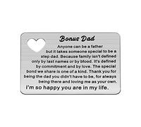 NOBRAND MYOSPARK Bonus Dad Keychain Stepdad Stepfather Gift Thank You For Loving Me As Your Own Keychain Bonus Dad Gifts from Stepdaughter Stepson (Bonus Dad WC)