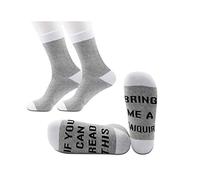 NOBRANDS PYOUL 2 Pairs Daiquiri Lover Socks Cocktail Lovers Gift Cocktail Socks If You Can Read This Bring Me A Daiquiri Socks (Daiquiri-)