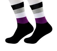 NOBRANDS PYOUL Asexual Pride Flag Socks Ace Socks Asexual Clothing (Asexual Pride Flag Socks 2.0 1 pair)