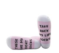 NOBRANDS PYOUL Cancer Socks Cancer Survivor Gift - Take Back My Life Socks These Are My Fight Socks (Take Back My Life Pink 1 pair)