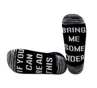 NOBRANDS PYOUL Cider Lover Gift Beer Socks If You Can Read This Bring Me Some Cider Socks Apple Lover Merch (Bring Me Some Cider)