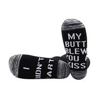 NOBRANDS PYOUL Fart Joke Gift Fart Socks I Didn't Fart My Butt Blew You A Kiss Socks Poop Gift (Blew You A Kiss)