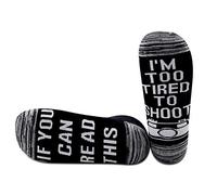 NOBRANDS PYOUL Photographer Gift Camera Socks Photography Gift If You Can Read This I’m Too Tired To Shoot Socks (Too Tired To Shoot)
