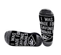 NOBRANDS PYOUL Veterinarian Gift Vet Gift Animal Rescuer Gift I Was Made For Saving Animals Socks (saving animals)