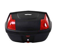 NOBRIM Motorcycle Top Box 32L Motorcycle Tail Box Motorcycle Trunk Travel Luggage Storage Box Modern Tough Style for Motorbike Moped Back Rear Case for Helmet Large Luggage