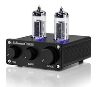 Nobsound Mini HiFi Tube Preamp: Class A Stereo Audio Preamplifier with Bass & Treble Control for Home Stereo Amplifier, Active Speaker, Desktop Audio Systems (TUBE-T4C)