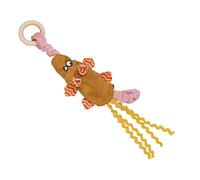 Noby 80280 - Ratón de peluche elástico con anillo de madera, 22 g