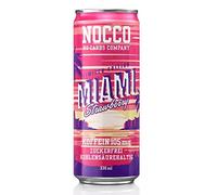 Nocco Bcaa Drink - Miami Strawberry (12x 330ml) 12 Cans - Bcaa - 105 MG Caffeine - Energy Drink - Strawberry