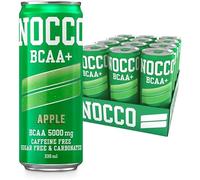 NOCCO Sugar Free Energy Drink - BCAA, Enriched with Amino Acids & Vitamins, Ideal for Pre Workout - 12 x 330ml (Apple)