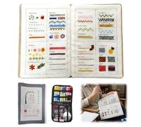 Nocecfi DIY Stitch Embroidery Books, Embroidery Stitch Book Kit, Comes with a Complete Toolkit and Instructional Tutorial for Beginners and Craft Lovers