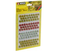 NOCH 07135 Grass Tufts With Flowers (Yellow/Red/White) Pcs. 104 - Height Mm 6