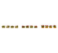 NOCH 14010 HO Scale Flower Pots With Red Flowers (Contents: 12 Pieces)