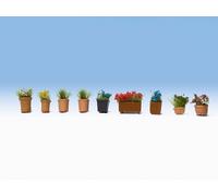 NOCH 14084 Scale N Flower Pots For Decorating Squares And Gardens (Pcs. 9)