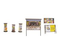 Noch 14217 Large Barrel Columns & Advertising Walls, Multi-Coloured