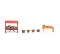 NOCH 14837 HO Scale Accessories For The Weekly Market (Already Built)