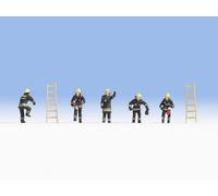 Noch 15021 Firemen in Black Uniform (5) and Ladders (2) Figure Set