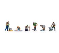 NOCH 15112 HO Scale Road Workers At Work With Accessories Pcs. 6