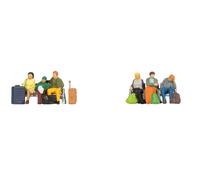 NOCH 15213 HO Scale Sitting Travelers With Benches And Suitcases