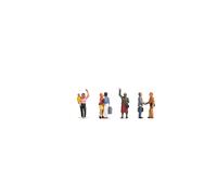 Noch 15216 Characters: People Departing With Suitcases And People Saying Goodbye