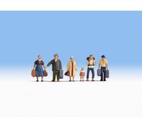 NOCH 15218 HO Scale Travelers With Luggage Set Of 6