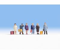 NOCH 15219 HO Scale People At The Station With Luggage Pcs. 6